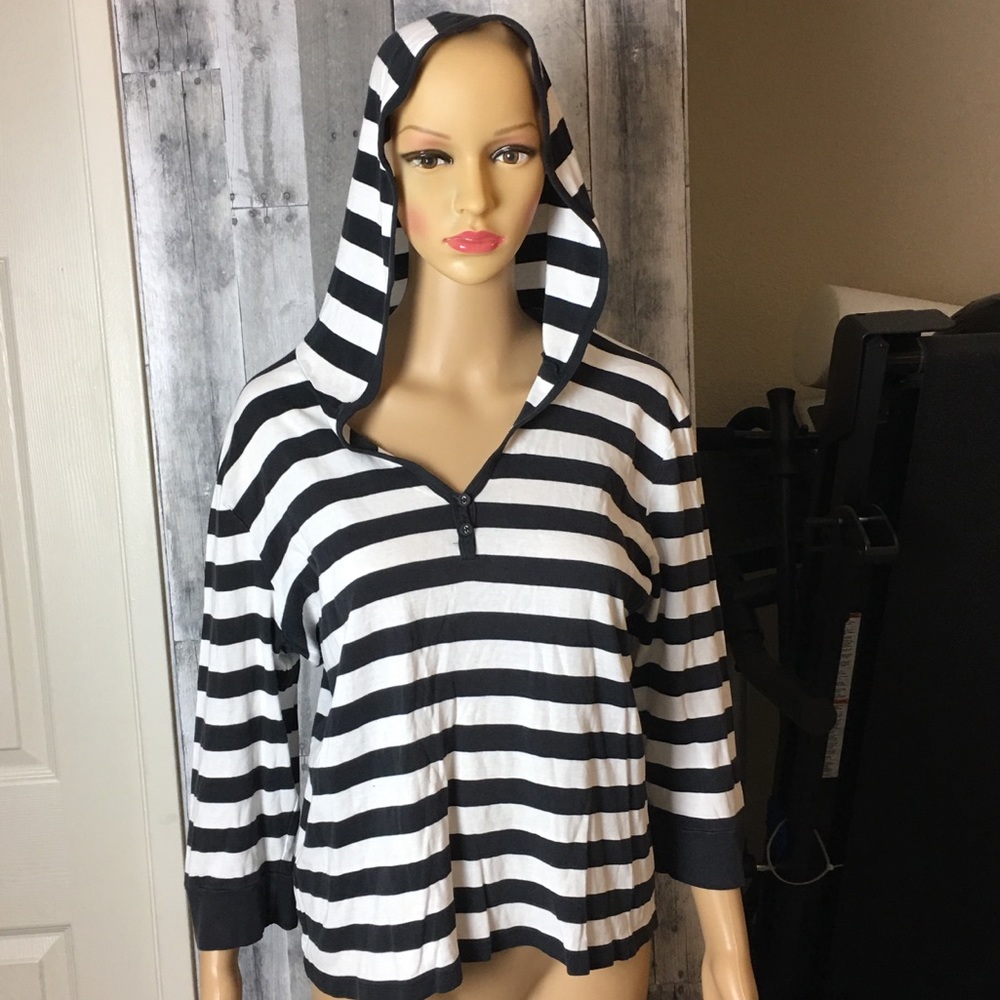Jones New York Striped Hoodie